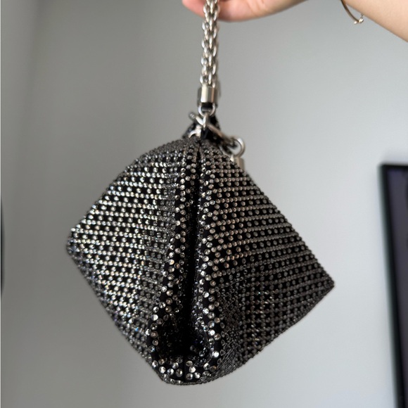 Jimmy Choo Black Suede Clutch Bag with Diamond Motif and Crystal Hotfix $2,475 - Picture 13 of 14